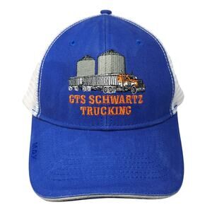 GTS Schwartz Trucking Trucker Hat Blue One Size Adjustable Mesh Back The Max Hat